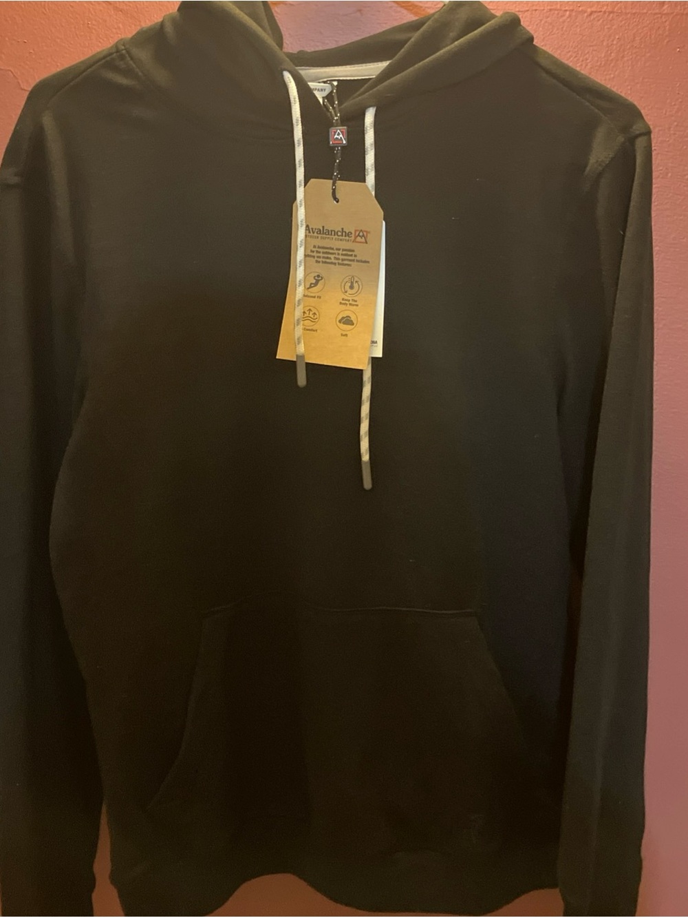 Avalanche Men’s S Black Lightweight Hoodie Pullover NWT ORIG $88!